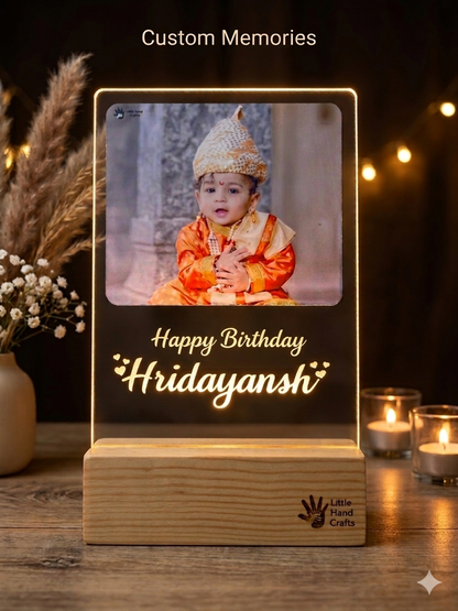 Personalized Baby Photo Rechargeable Night Lamp with Magic ON/OFF sensor