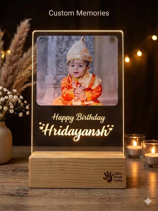 Personalized Baby Photo Rechargeable Night Lamp with Magic ON/OFF sensor