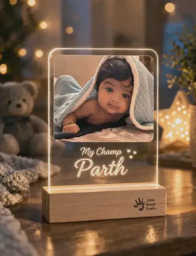 Personalized Baby Photo Rechargeable Night Lamp with Magic ON/OFF sensor
