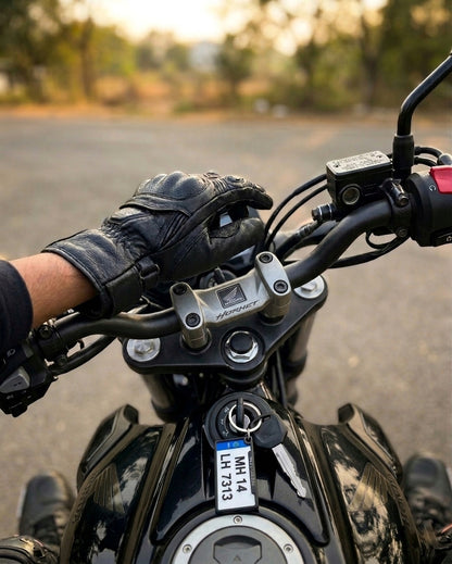 Number Plate Keychain with Personal Details for Bike